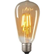 Cata 6 Watt 540 Lümen E27 Duylu 2700 Kelvin Rustik Uzun Filament Ampul (CT-4284)