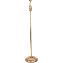dekovien Metal Ayak Gold Renk Kadife Kaplı Lambader Vintage Model