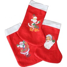 Pandoli Noel Baba Baskılı Elyaf Çorap 25 cm 1 Adet