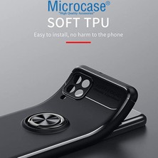 Microcase Samsung Galaxy M33 5g Focus Serisi Yüzük Standlı Silikon Kılıf - Siyah