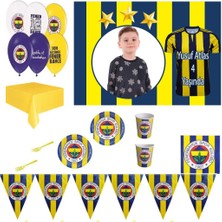 Hayaller Dükkanı Afiş Li Fenerbahçe Doğum Günü Süsleri Parti Seti 8 Kişilik Parti Malzemeleri