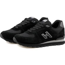 Hammer Jack 19250-22 G Peru Hakiki Deri Sneakers Ayakkabı Siyah Füme