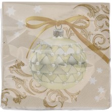 Via Gardenia Via grardenia Yılbaşı grold Temalı Kağıt Peçete Sarı 33*33CM 20 Adet