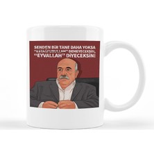 Hediyemyum Halo Dayı Baskılı Kupa - Çift Taraflı Baskı - Solmaz - Hediyelik Kupa