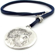 Solfera Phılıp V Antik Greek Macedon Madalyon Deri Erkek Kolye Q0648