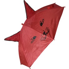 Bin Hediye Şemsiye Çocuk  Kırmızı Kulaklı Model