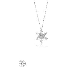 Swarovski Taşlı Gümüş Kartanesi Kadın Kolye