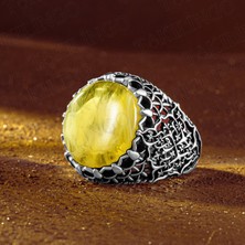 Takılingo Damla Taşlı 925 Ayar Gümüş Erkek Yüzük