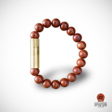 Les Fines Lames Punch Bileklik Brass Kırmızı Jasper - M