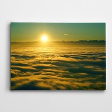 Dekolata Bulutlar Üzerinde Gün Batımı Kanvas Tablo