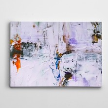 Dekolata Beyaz Detaylar Soyut Kanvas Tablo