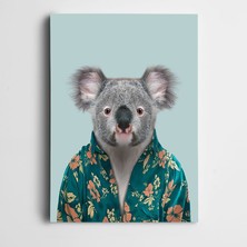 Dekolata Gömlekli Koala Kanvas Tablo