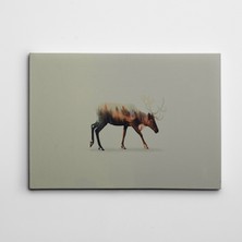 Dekolata Geyik ve Orman Kanvas Tablo