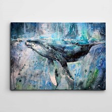 Dekolata Balina Modern Sanat Kanvas Tablo