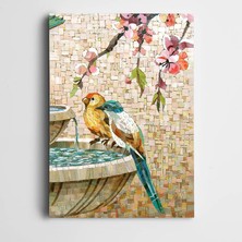 Dekolata Muhabbet Kuşu Kanvas Tablo