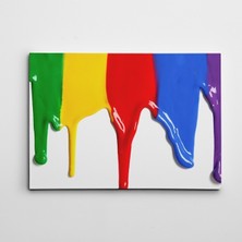 Dekolata Gökkuşağı Boyalar Kanvas Tablo