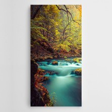 Dekolata Dere Ağaçlar Panoramik Kanvas Tablo