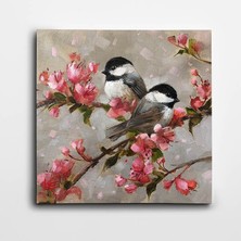 Dekolata Serçe Kare Kanvas Tablo