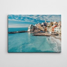 Dekolata Sahil ve Şehir Kanvas Tablo