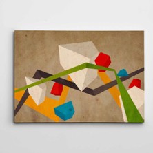 Dekolata Geometri ve Renkler Modern Sanat Kanvas Tablo