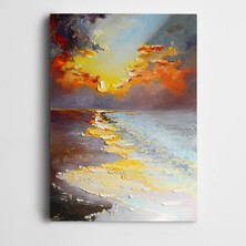 Dekolata Gün Batımı ve Kış Kanvas Tablo