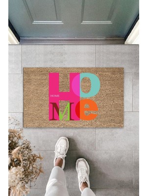 Dormot Home Çok Amaçlı Dijital Baskı Bej Home Iç ve Dış Mekan  Paspas