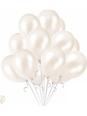 Çıtı Pıtı Store Beyaz Metalik Balon 10'lu
