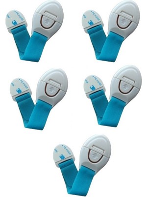 Demet Home 5 Adet Çocuk Bebek Çekmece Dolap Beyaz Eşya Güvenlik Emniyet Kilidi - Cırtlı Uzunluk Ayarlı Çok Amaçlı Kilit