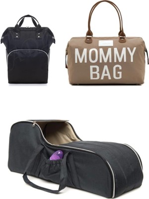 Lui Tasarım Anne Bebek Bakım Sırt Çantası, Portbebe ve Mommy Bag Anne Bebek Çantası