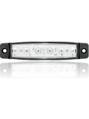 Sanel 12V Üniversal Parmak 6 LED Basamak Beyaz SBB12W6