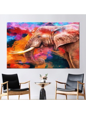 Kayra Export 1 Parça Kanvas Tablo Modern Duvar Dekoru Renkli Hediye Kanvas Safari Kanvas Sanatı