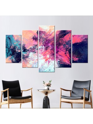 Kayra Export 5 Parçalı Mix Kanvas Tablo Modern Kanvas Baskı Modern Soyut Hediye Kanvas Çağdaş Kanvas