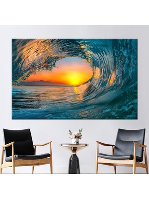 Kayra Export 1 Parça Kanvas Tablo Görüntüleme Kanvas Poster Deniz Posteri Gün Batımı 3 Boyutlu Kanvas