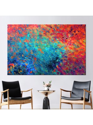Kayra Export 1 Parça Kanvas Tablo Soyut Renkli Kanvas Sanatı Modern Kanvas Dekor