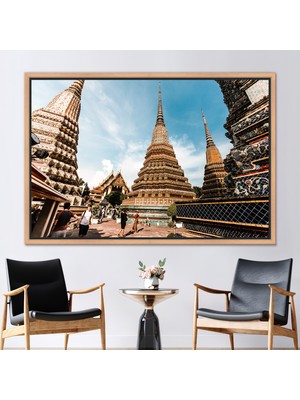 Kayra Export 1 Parça Naturel Çerçeveli Kanvas Tablo Chiang Mai Kanvas Görüntüleme Kanvas Dekor