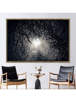 Kayra Export 1 Parça Gold Çerçeveli Kanvas Tablo Görüntüleme Sanat Manzara Hediye Kanvas Sahne Duvar Dekoru