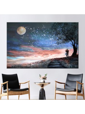 Kayra Export 1 Parça Kanvas Tablo Ağaç Manzarası Posteri Sevgili Kanvas Poster Sevgili Hediye Duvar Süsü