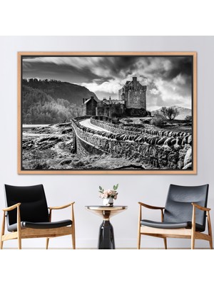 Kayra Export 1 Parça Naturel Çerçeveli Kanvas Tablo Görüntüleme Duvar Dekoru Highlands Kanvas Sanatı