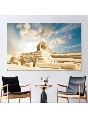 Kayra Export 1 Parça Kanvas Tablo Giza Peyzajı Kanvas Dekor Mısır Piramit View Kanvas Sanatı