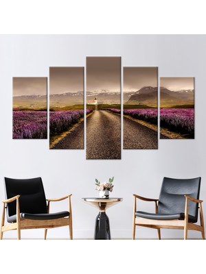 Kayra Export 5 Parçalı Mix Kanvas Tablo Manzara Kanvas Dekor Yağmurlu Gün Kanvas Baskı