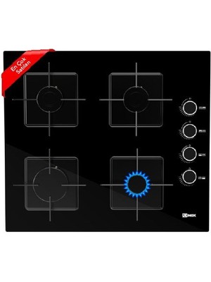 Ukınox 436.6015.Q155 Ares 60 x Siyah Cam Ocak