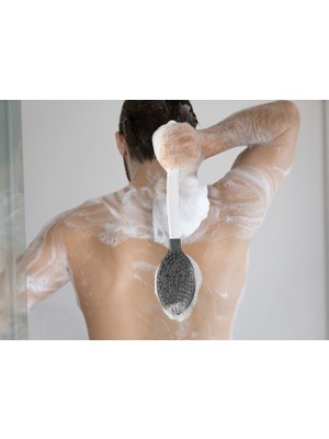 Main Shop Çift Taraflı Banyo Duş Vücut Fırçası Yumuşak Uzun Saplı Sırt Kese Masaj Fırçası Gp-152 PEMBE RENK