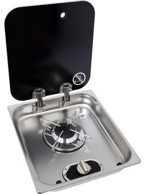 Navy Load Tekne ve Karavan Için Cam Kapaklı Tekli Ocak