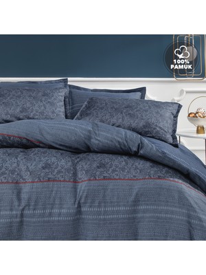 Yataş Gavin Çift Kişilik Xl Saten Nevresim Takımı - Koyu Mavi