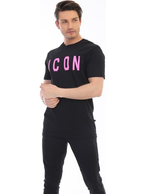 Mococo Baskılı Siyah Erkek Tshirt MC5671