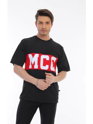 Mococo Basklı Siyah Erkek Tshirt MC5669