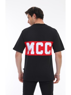 Mococo Basklı Siyah Erkek Tshirt MC5669