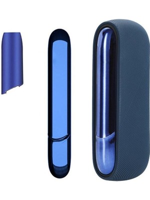 Zigver 3 In 1 Koruma Kapağı ile Yan Bar Için Üst Kabuk ile Iqos 3.0 Için Iqos 3 Duo Dekorasyon Aksesuarları  Dark Blue