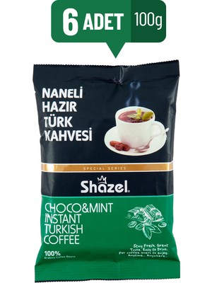 Shazel- Naneli Hazır Türk Kahvesi 100 gr x 6