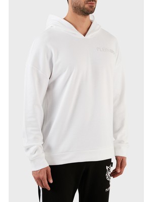 Plein Sport Pamuklu Baskılı Regular Fit Kapüşonlu Sweat Erkek Sweat FIPSC131501